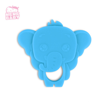 LFGB Food Grade BPA Free Custom réutilisable réutilisable Animal Elephant Forme Silicone Teether Disting Toys for Baby Infant &amp; Kid